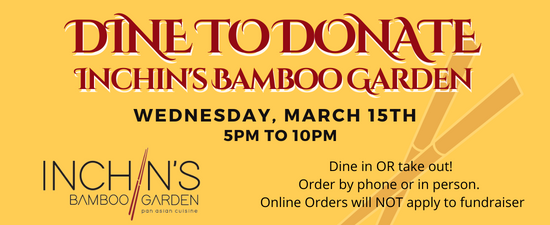Dine to donate at Inchin's March 15th 5pm to 10pm